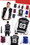 Adults Varsity Letterman Jacket - Personalised with HOOD Personalised Custom Uniform Teamwear Gift- Parkway Designs