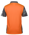 AUSSIE FLAG/ SOUTHERN CROSS Hi Vis Orange Yellow Polo Shirt
