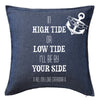 High Tide or Low Tide Nautical Cushion - Personalised at no extra charge