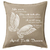 Angel Wings Memorial Cushion Personalised Custom Uniform Teamwear Gift- Parkway Designs