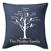 Family Tree Personalised Cushion incl feathers and Postage Personalised Custom Uniform Teamwear Gift- Parkway Designs