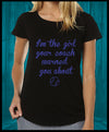 Softball Supporter Tshirt - Im the girl your coach warned you about Personalised Custom Uniform Teamwear Gift- Parkway Designs